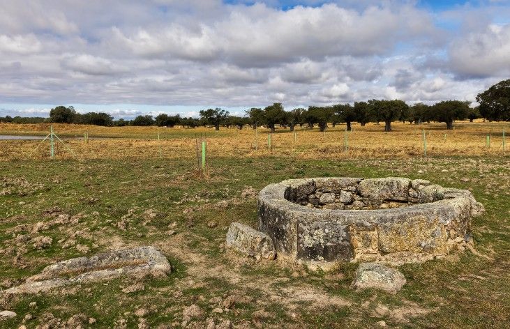 Pozo antiguo de piedra en una finca de Valencia pendiente de legalizar